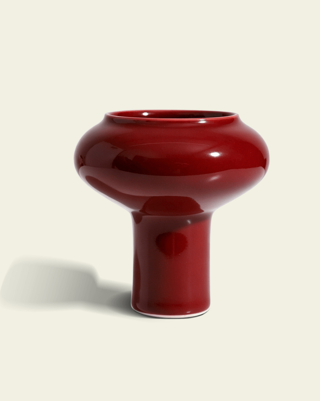 Orchid Artificial Flowers with Ceramic Red Vase