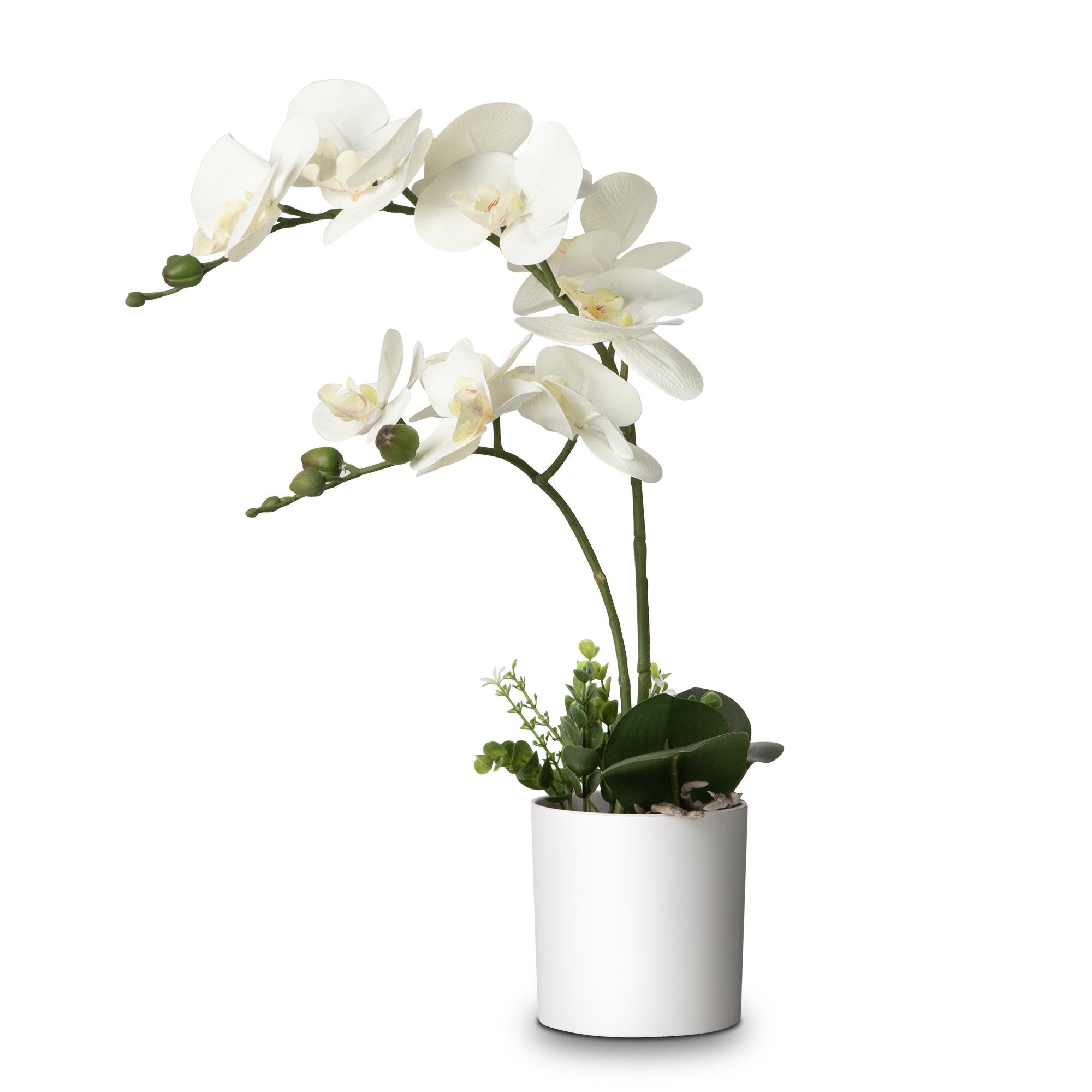 Fake Orchid Artificial Potted Flower Arrangement