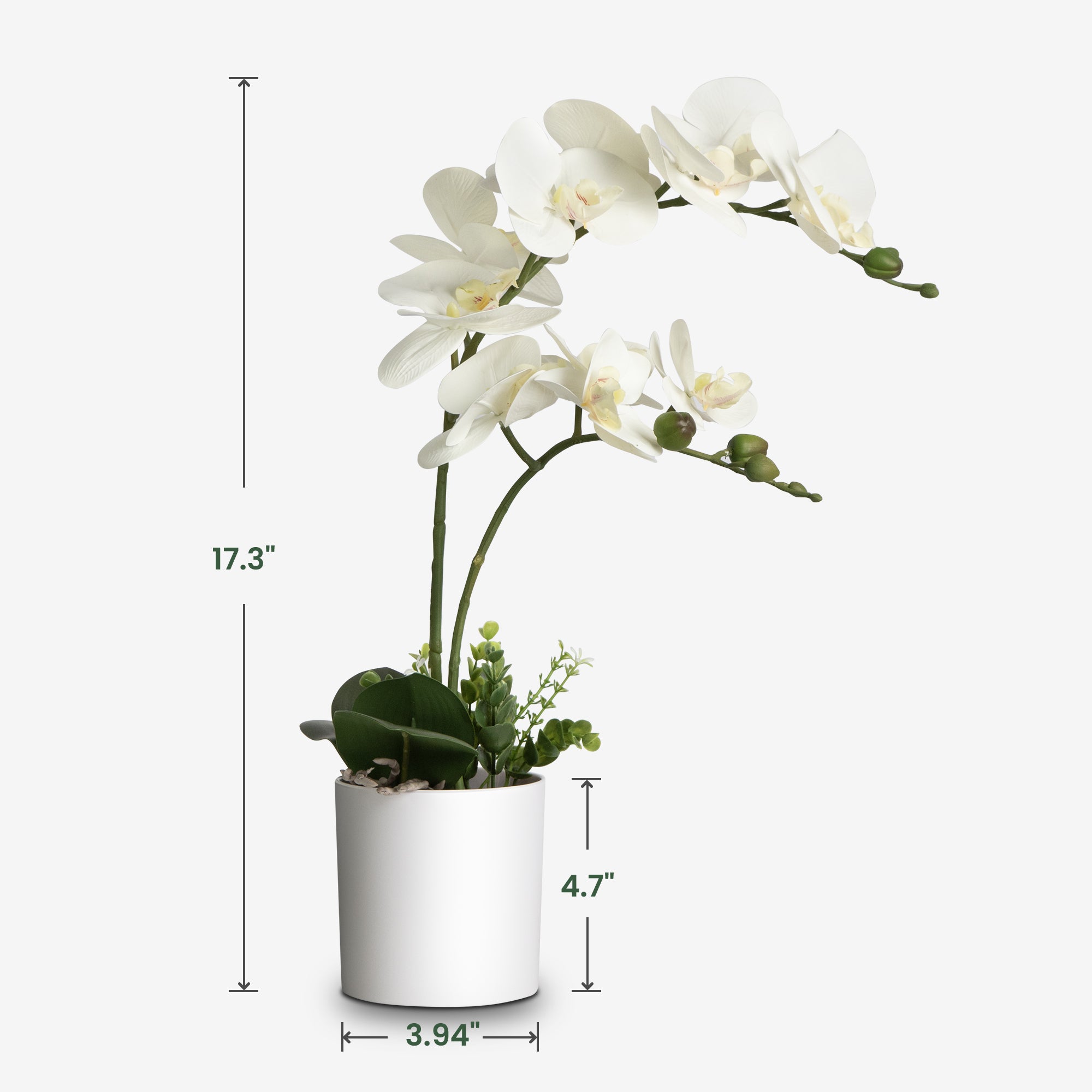 Fake Orchid Artificial Potted Flower Arrangement