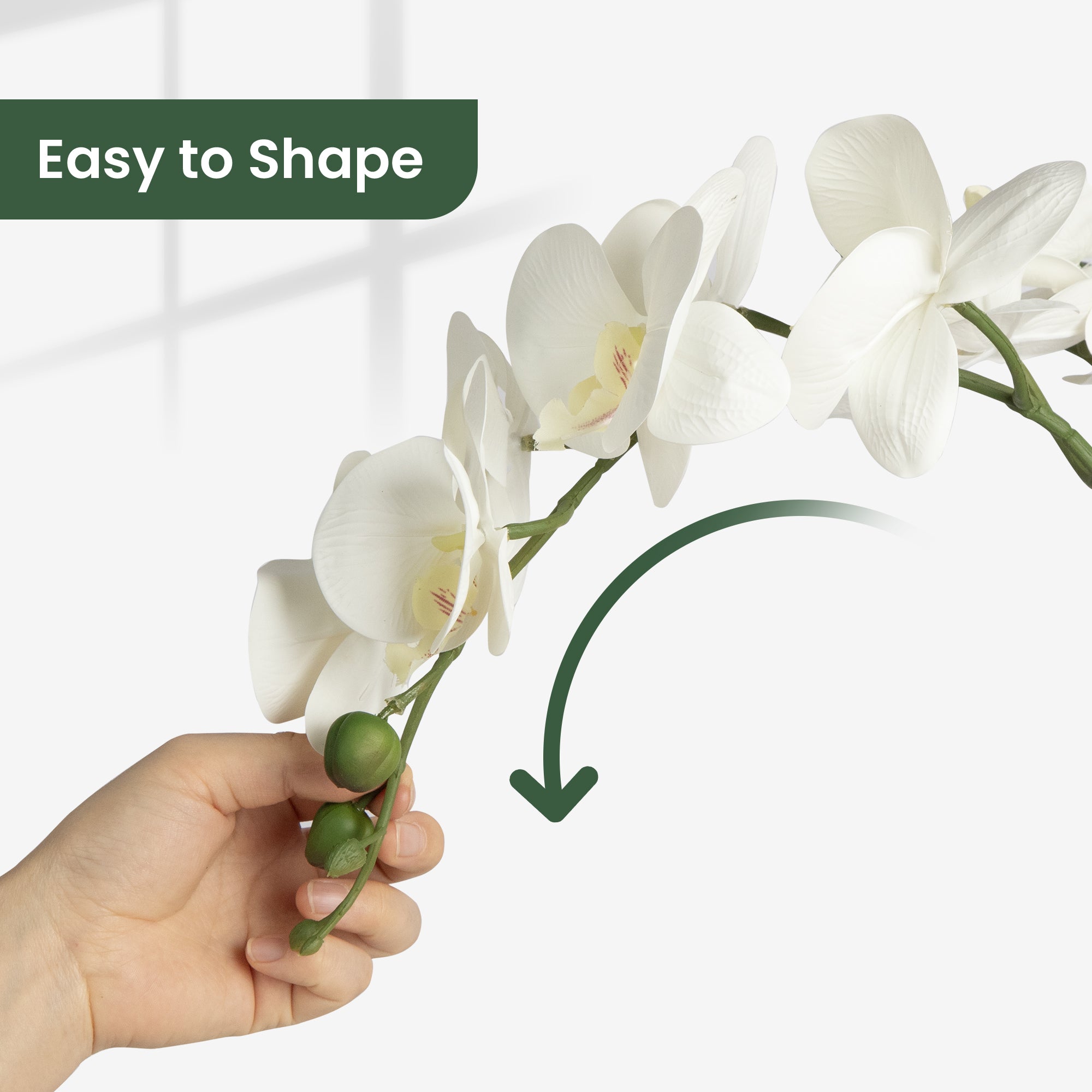Fake Orchid Artificial Potted Flower Arrangement