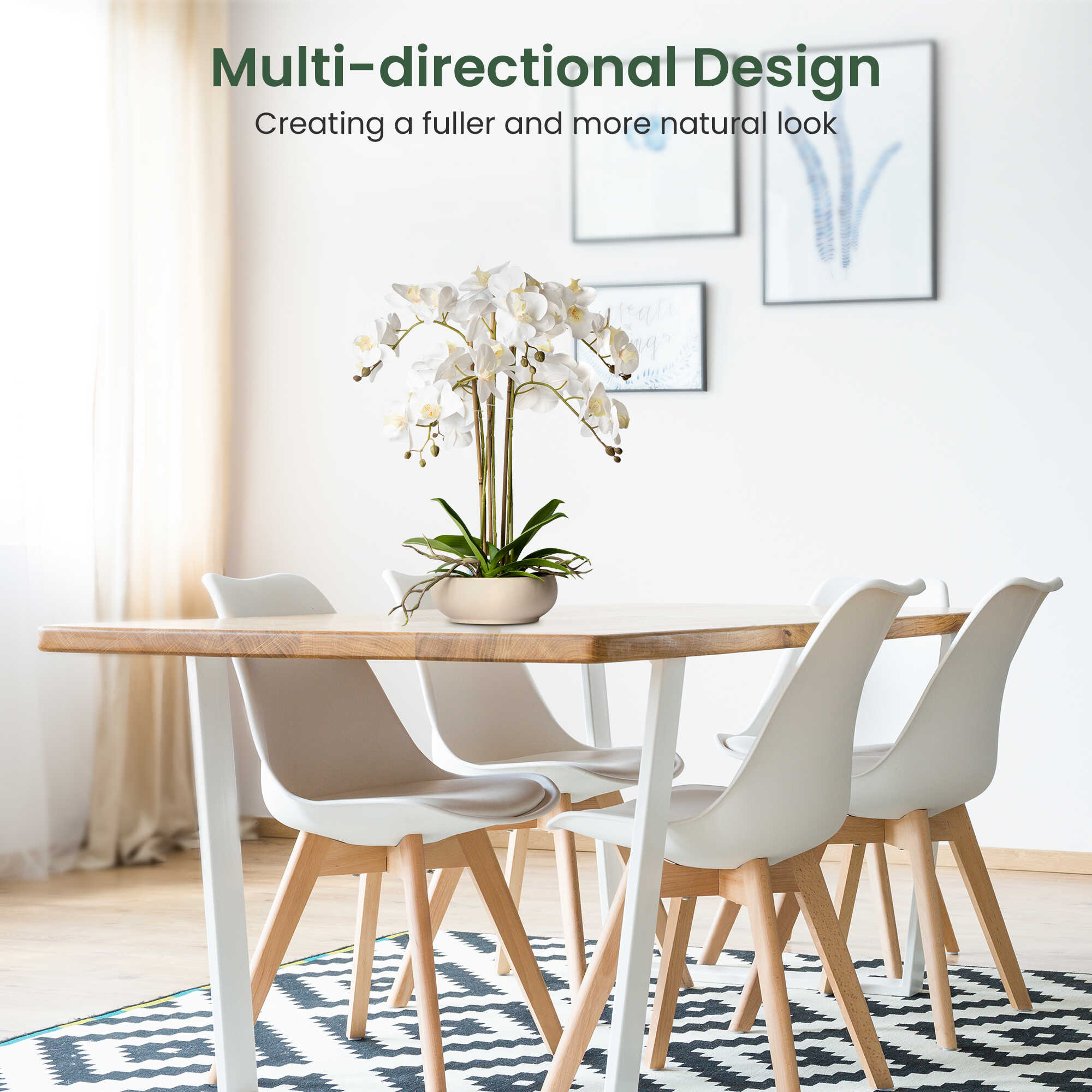 Faux Potted Orchid Floral Arrangement