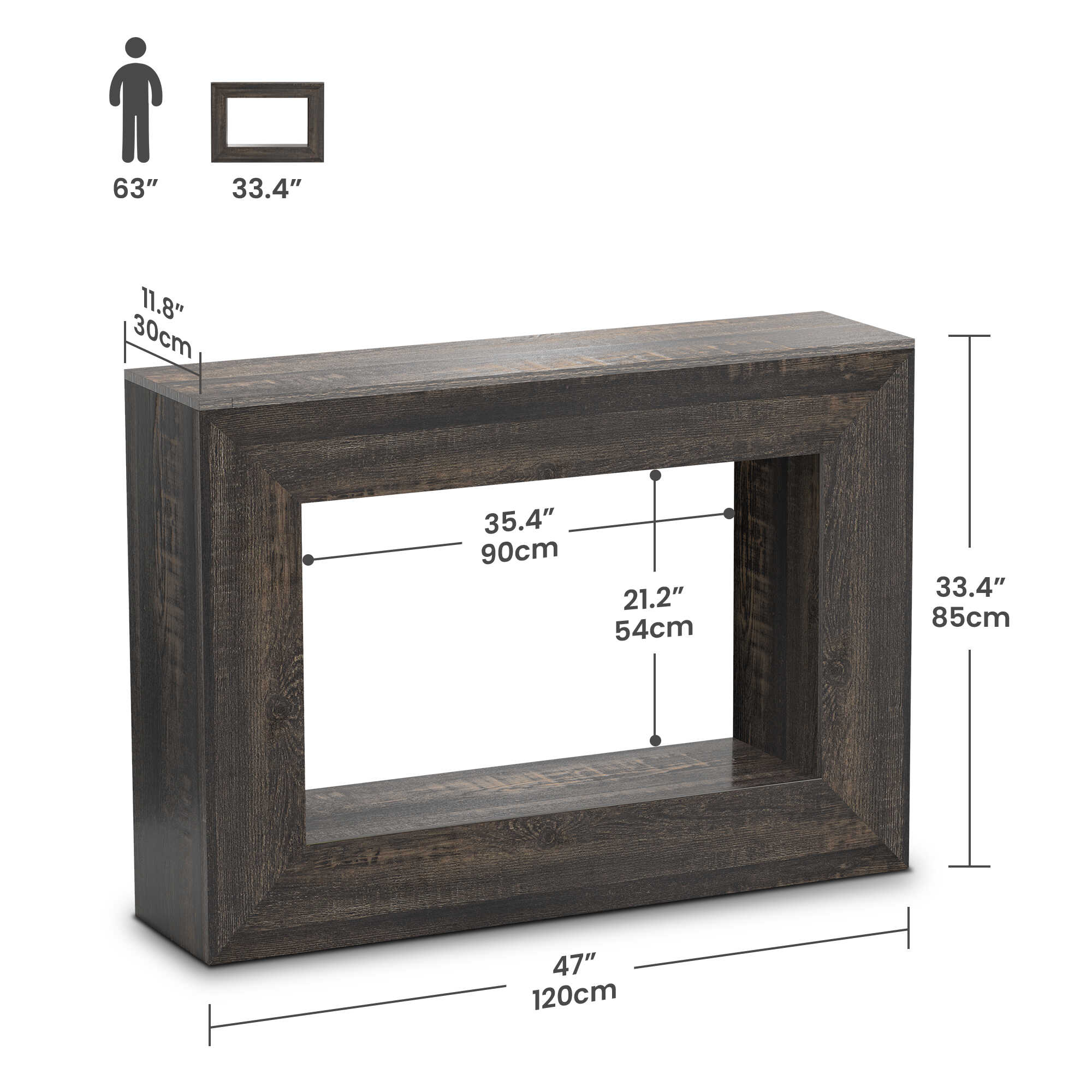 47.2“W Console Table with Storage