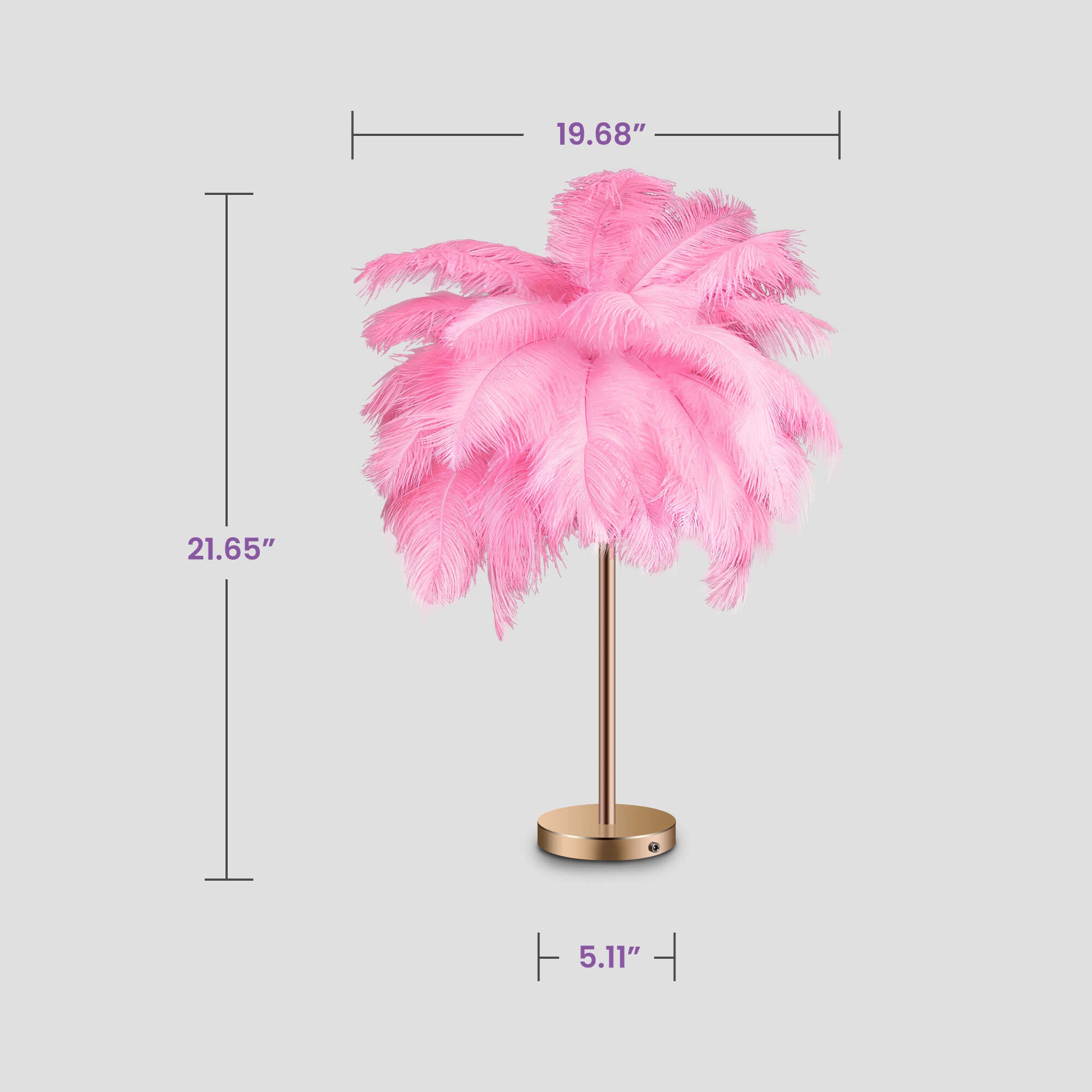 Feather LED Bedside Lamp