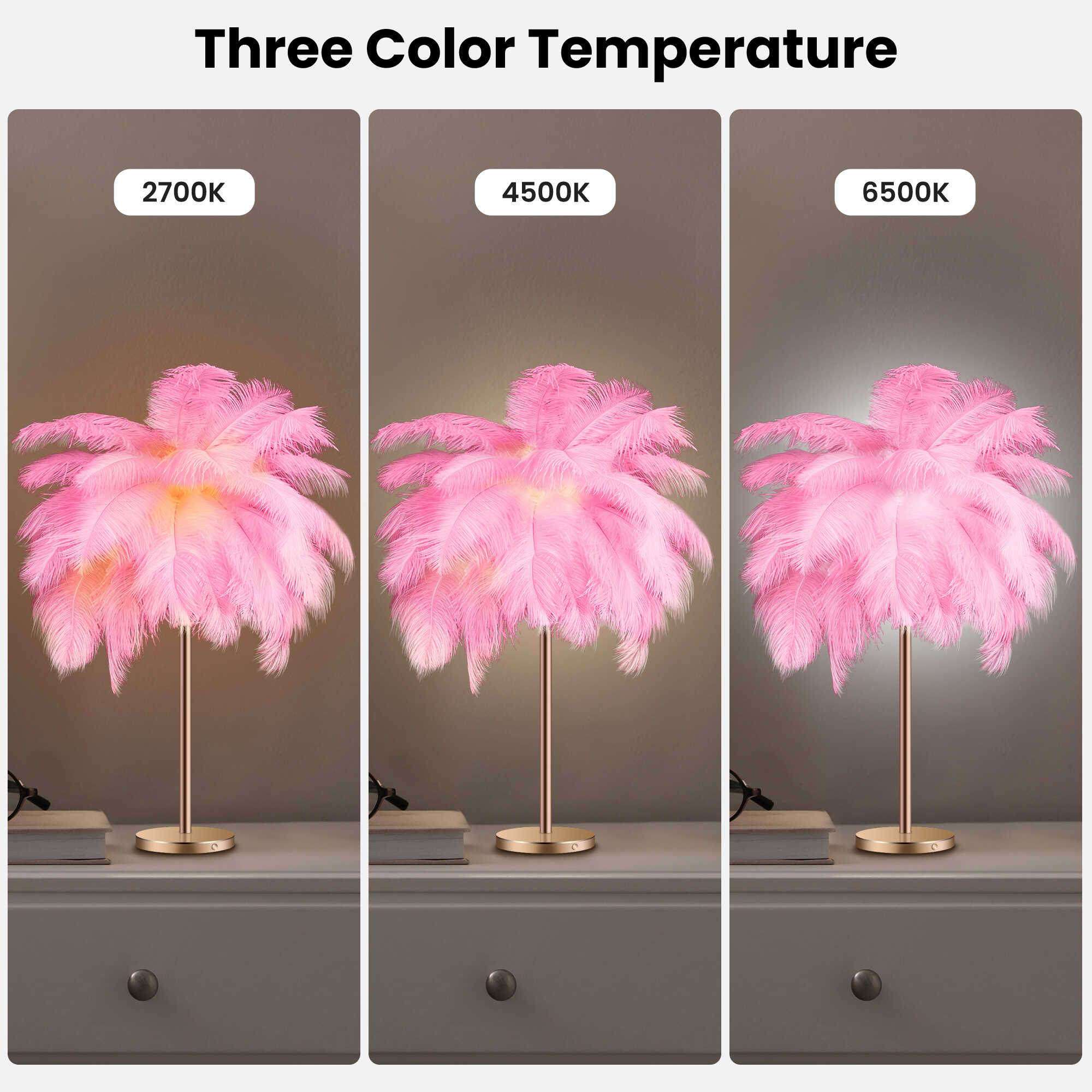 Feather LED Bedside Lamp