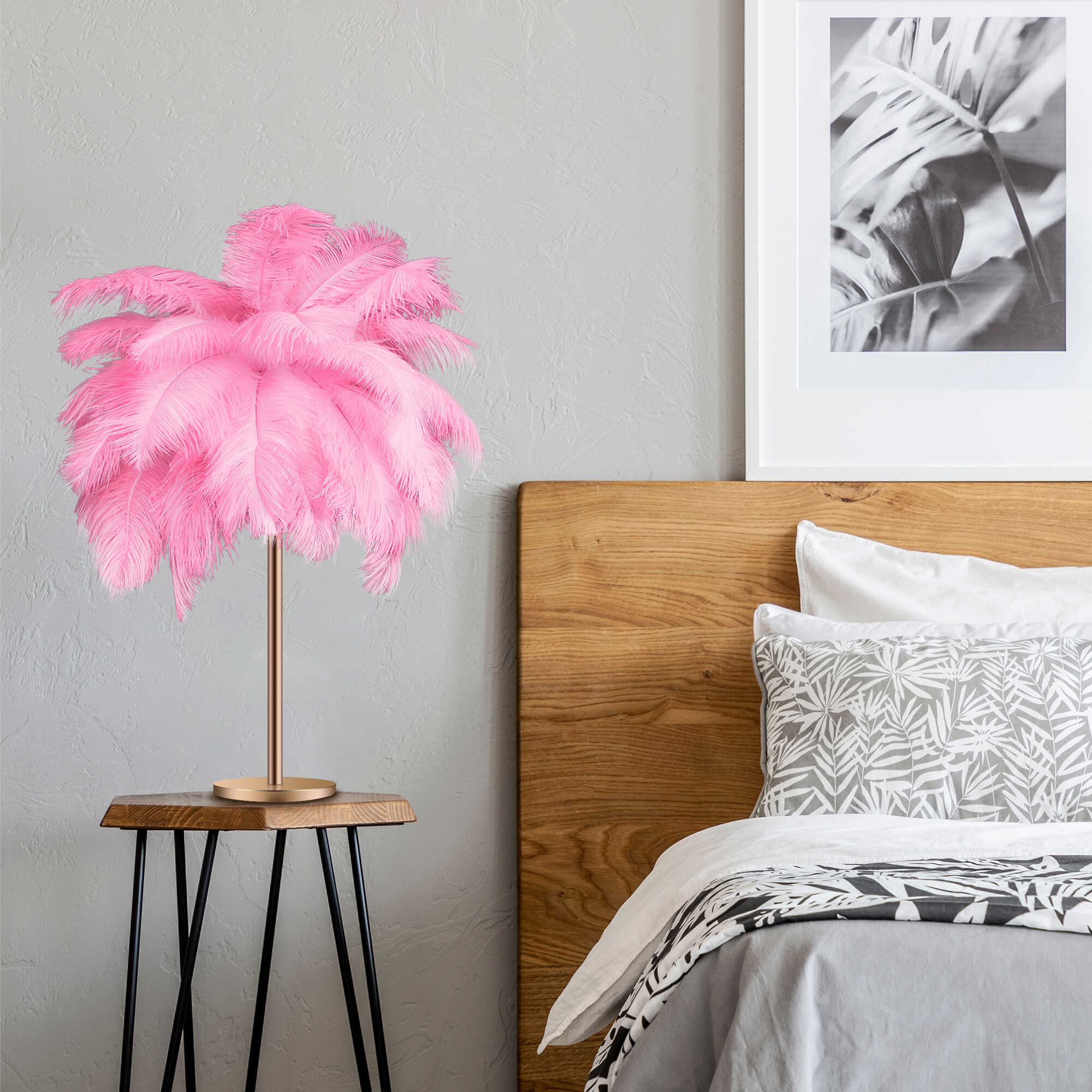 Feather LED Bedside Lamp