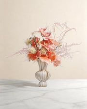 Artistic Faux Arrangement - Striped Ceramic Vase