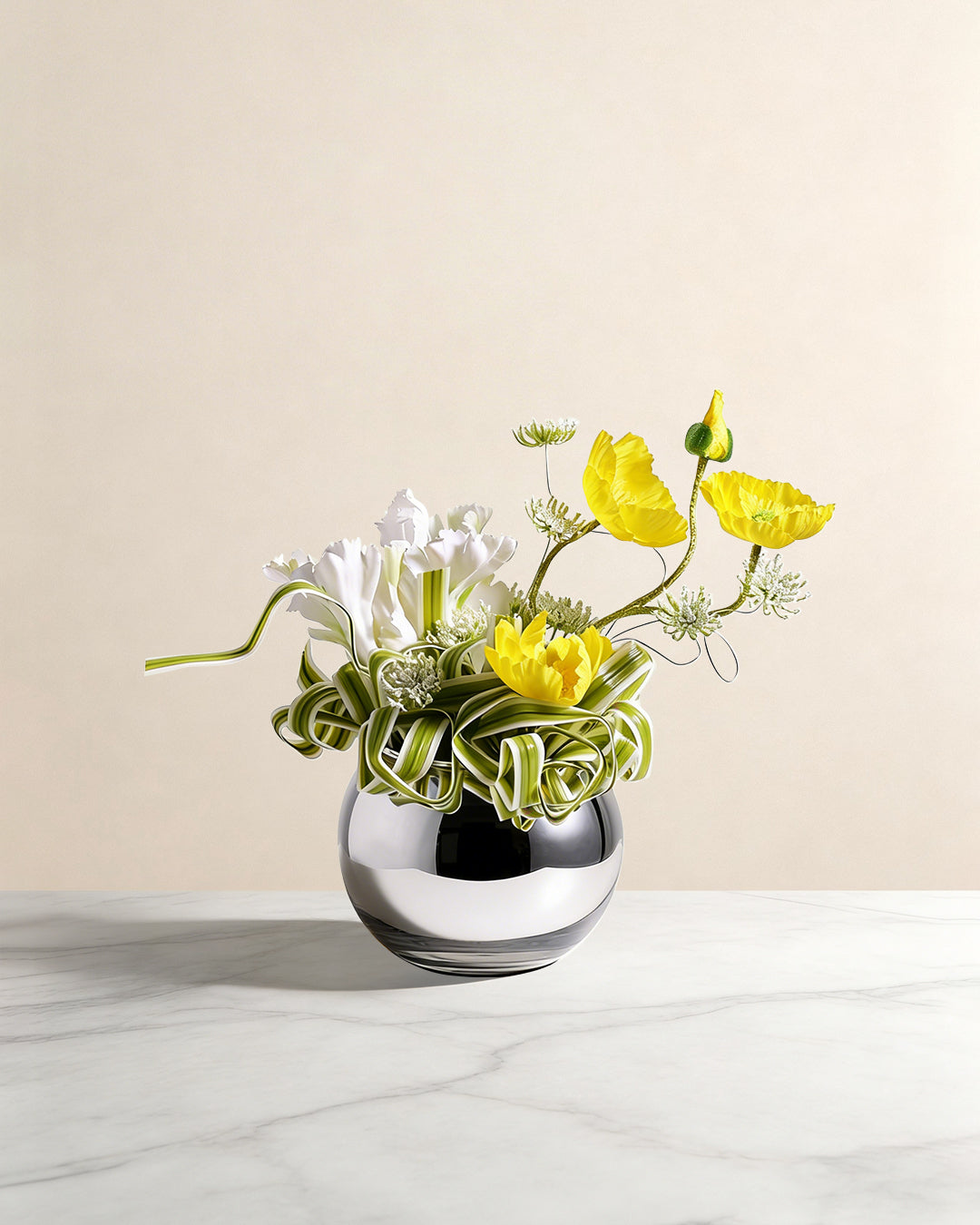 Artificial Flowers with Mini Vase