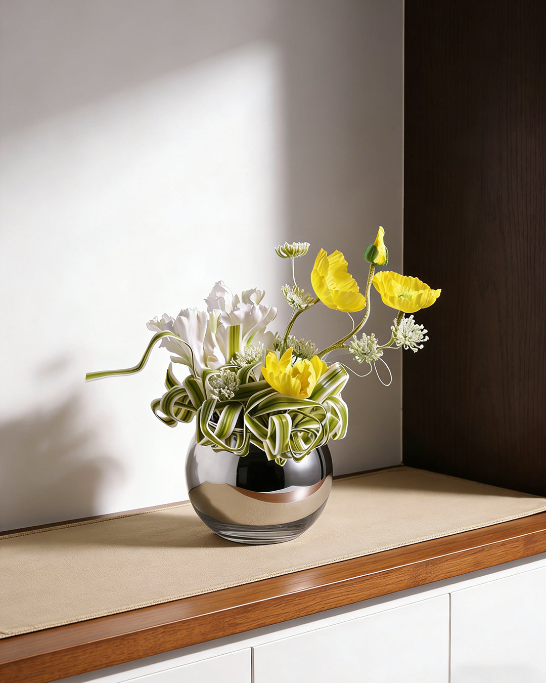 Artificial Flowers with Mini Vase