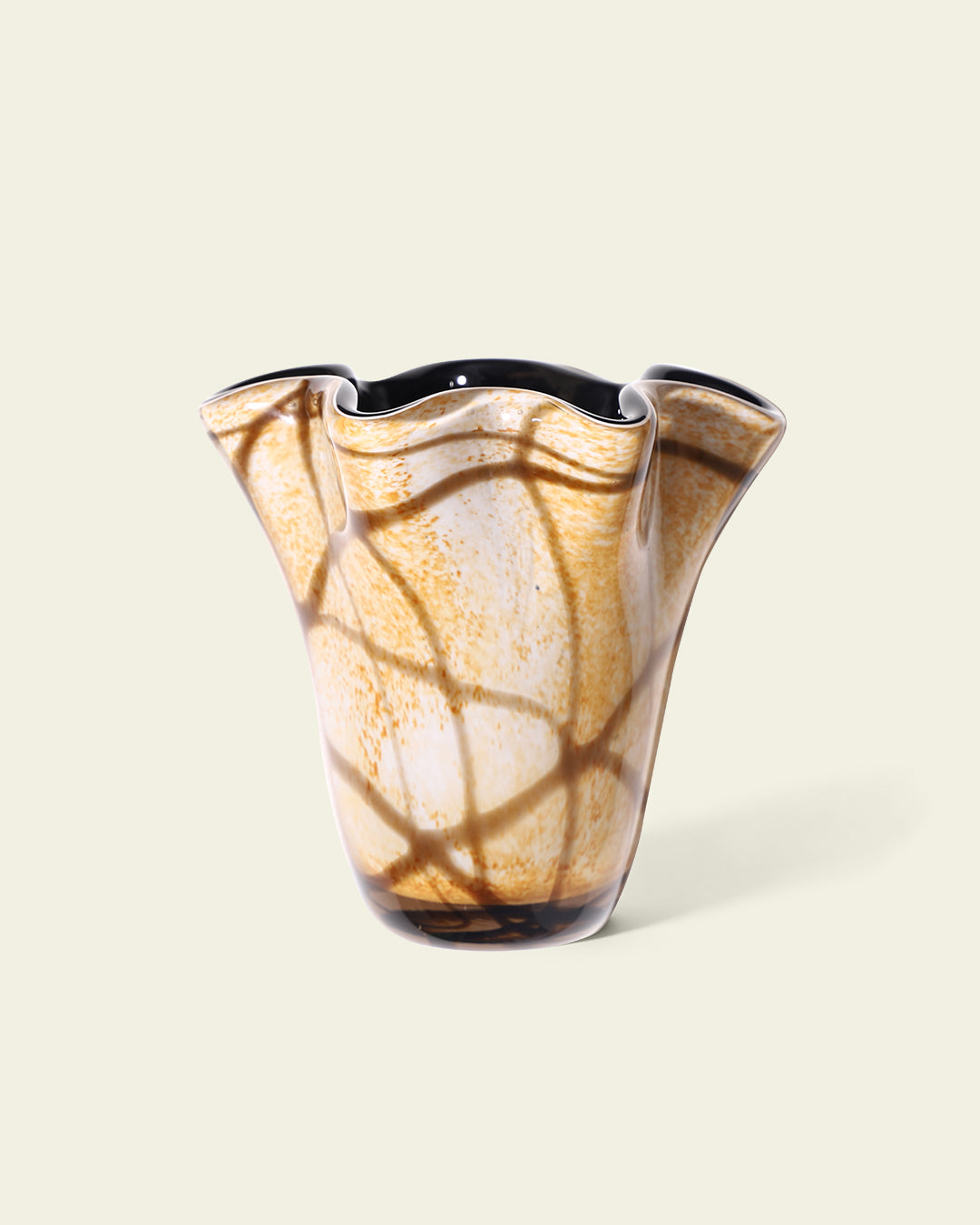 Art Table Floral Arrangement with Glass Vase