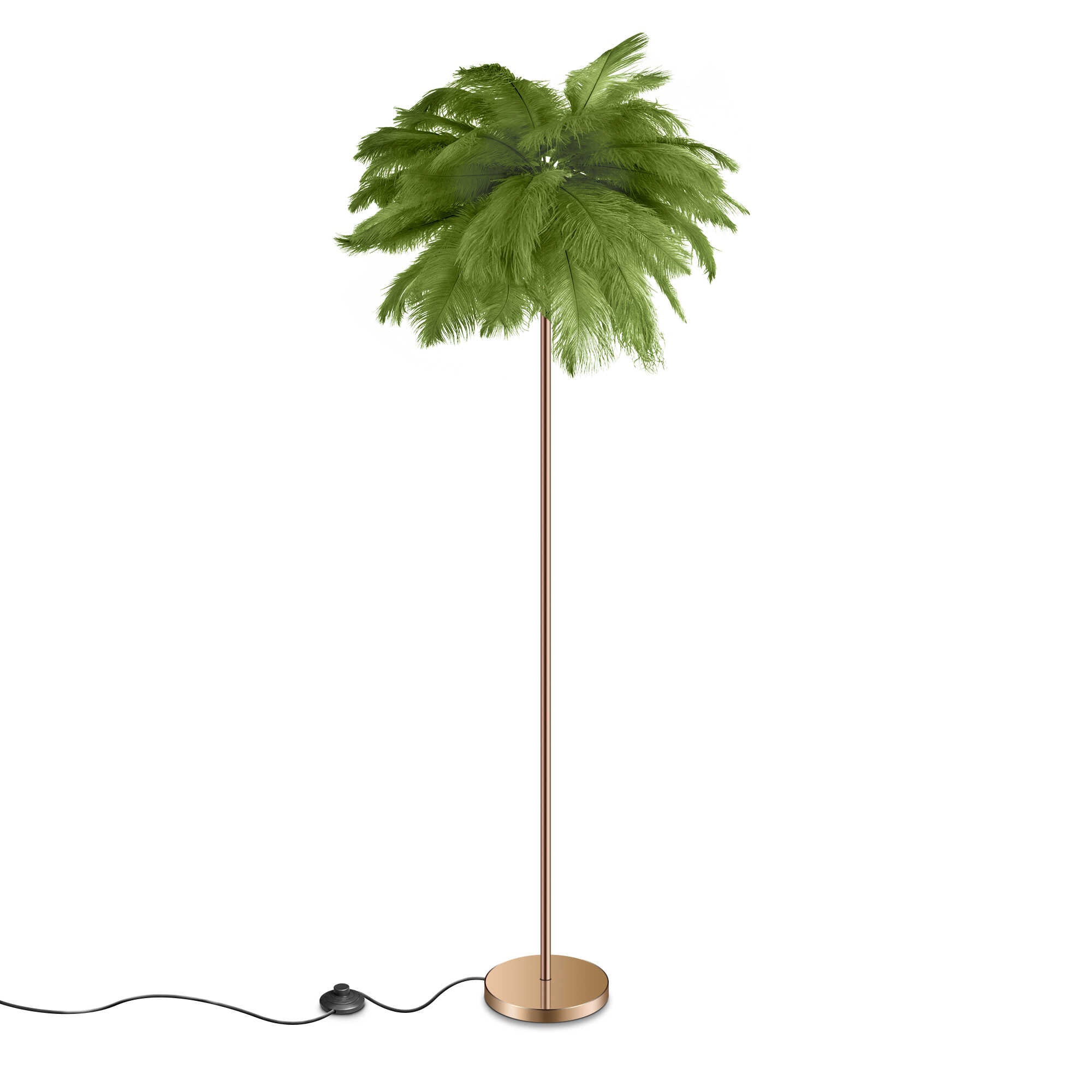 Feather Standing Lamp with 3-Color Cozy Lighting