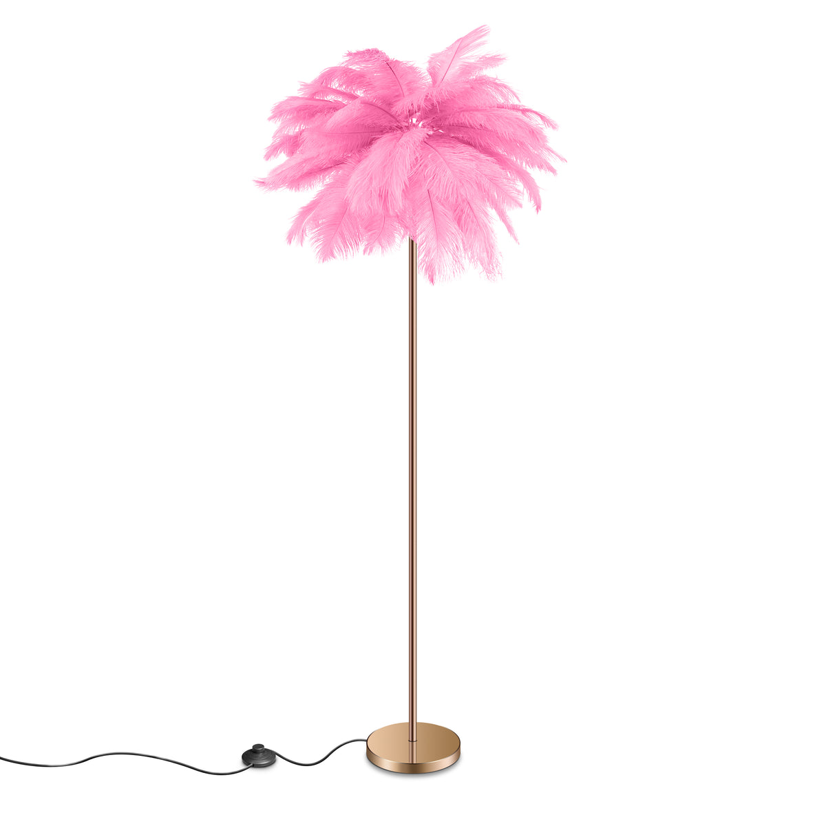 Feathered Standing Lamp with Mood Lighting