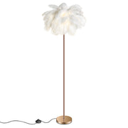 Feathered Standing Lamp with Adjustable Mood Lighting