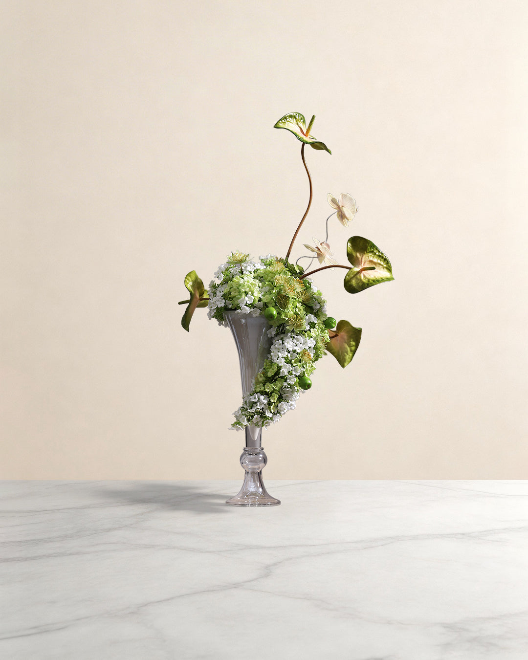 Green Mixed Artificial Flowers Vase Set - ENNVA – ennva