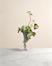 Green Mixed Artificial Flowers Vase Set